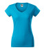 MALFINI Dámske tričko Fit V-neck - Námornícka modrá | M