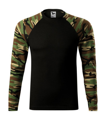 MALFINI Maskáčové tričko s dlhým rukávom Camouflage LS