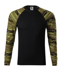 MALFINI Maskáčové tričko s dlhým rukávom Camouflage LS
