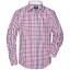 James & Nicholson Pánska kockovaná košeľa JN617  Tmavomodrá / červenotmavomodrobiela