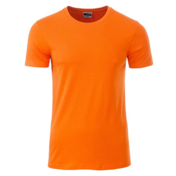 James & Nicholson Klasické pánske tričko z biobavlny 8008 - Oranžová | XXL