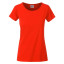 James & Nicholson Klasické dámske tričko z biobavlny 8007 - Tomato | M