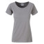 James & Nicholson Klasické dámske tričko z biobavlny 8007 - Stredne šedá | M