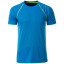 James & Nicholson Pánske funkčné tričko JN496 - Modrý melír / tmavomodrá | M