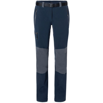 James & Nicholson Dámske trekingové nohavice JN1205 - Jasná modrá / tmavomodrá | S