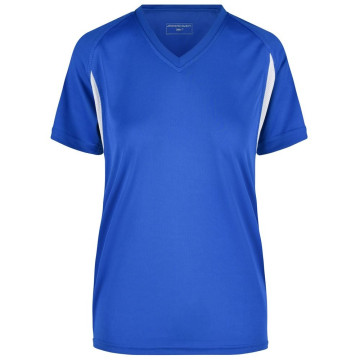 James & Nicholson Dámske športové tričko s krátkym rukávom JN316 - Červená / čierna | S