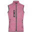 James & Nicholson ámska vesta z pleteného fleecu JN773  Ružový melír / offwhite