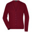 James & Nicholson Dámsky bavlnený sveter JN660 - Bordeaux | XS