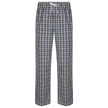 SF (Skinnifit) Pánske flanelové pyžamové nohavice - Tmavomodrá / zelená | M