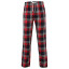 SF (Skinnifit) Pánske flanelové pyžamové nohavice - Červená / tmavomodrá | M