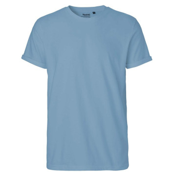 Neutral Pánske tričko s ohrnutými rukávmi z organickej Fairtrade bavlny - Fľaškovo zelená | XXL