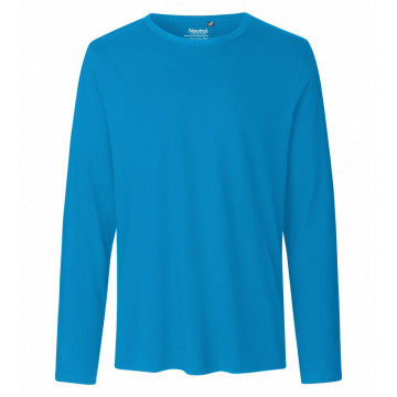 Neutral Pánske tričko s dlhým rukávom z organickej Fairtrade bavlny - Kráľovská modrá | XXXL