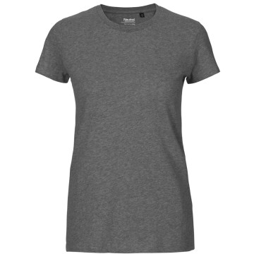 Neutral Dámske tričko Fit z organickej Fairtrade bavlny - Biela / tmavomodrá | XXL