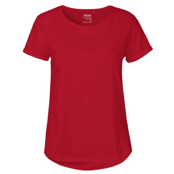 Neutral Dámske tričko s ohrnutými rukávmi z organickej Fairtrade bavlny - Popolavá | XXL