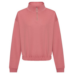 Just Hoods ámska crop top mikina s krátkym zipsom