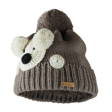 Bontis Detská zimná čiapka s háčkovaným medvedíkom