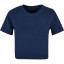 Build Your Brand Dámske crop top tričko s krátkym rukávom - Ocean | L