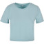 Build Your Brand Dámske crop top tričko s krátkym rukávom - Ocean | XL